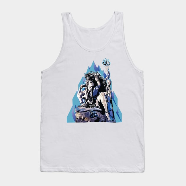 Lord Shiva Mahadev Azhimala Hindu Maha Shivratri Tank Top by alltheprints